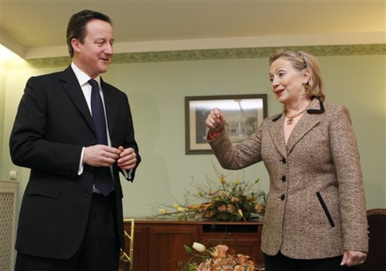 Hillary Rodham Clinton, David Cameron